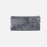 Vida Wristlet in Buffed Leather - Grey