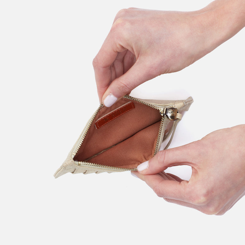 Carte Card Case in Metallic Leather - Gold