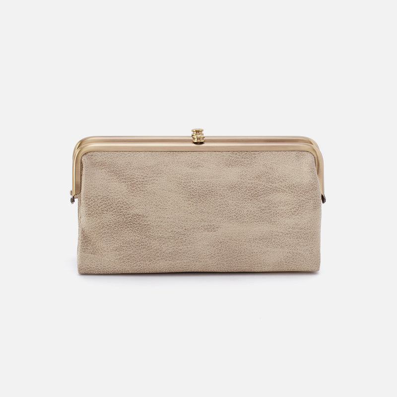 Lauren Clutch-Wallet in Metallic Leather - Gold
