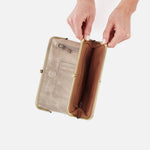 Lauren Clutch-Wallet in Metallic Leather - Gold