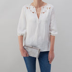 Lauren Clutch-Wallet in Buffed Leather - Olive Oil