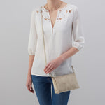 Darcy Crossbody in Metallic Leather - Gold