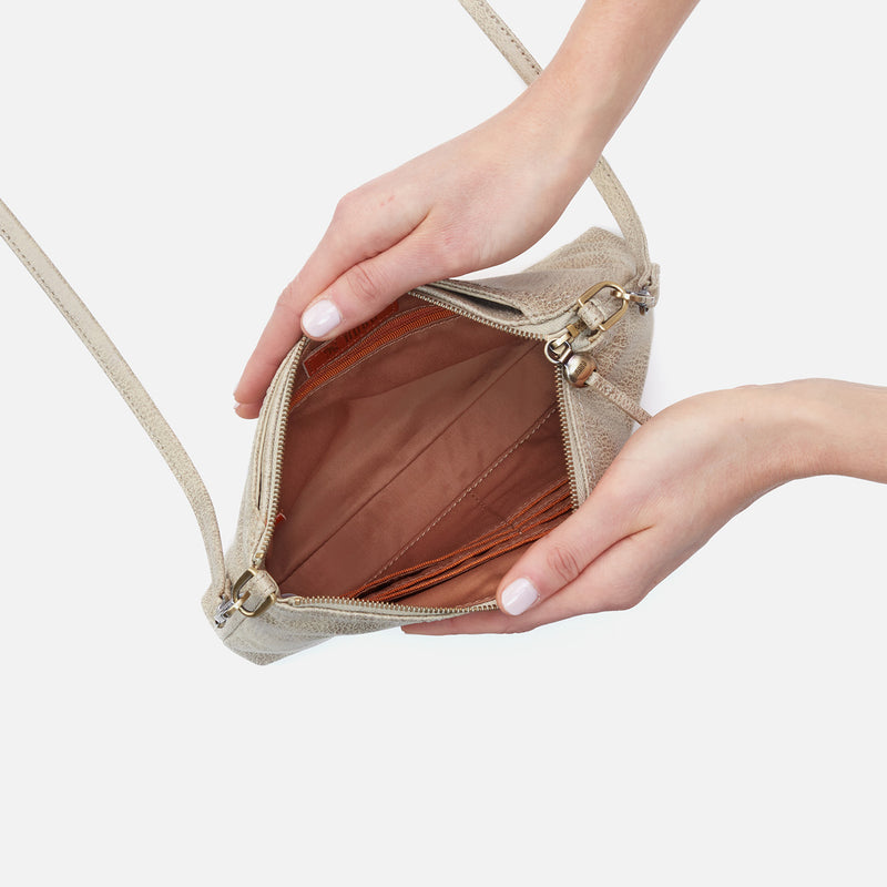 Darcy Crossbody in Metallic Leather - Gold