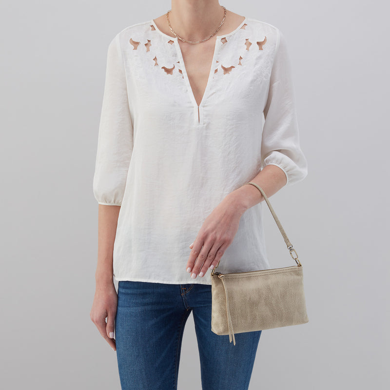 Darcy Crossbody in Metallic Leather - Gold