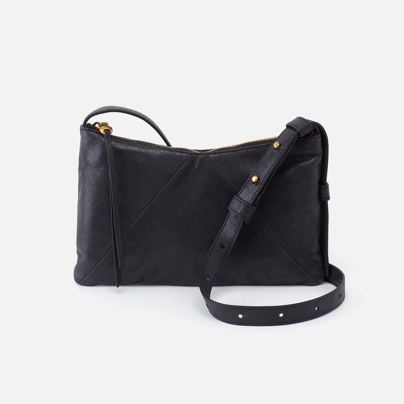 Paulette Small Crossbody in Buffed Leather - Black