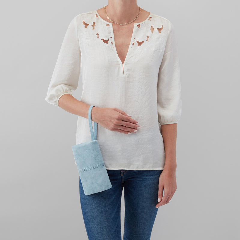 Keen Continental Wallet in Buffed Leather - Blue Topaz