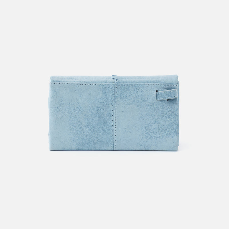 Keen Continental Wallet in Buffed Leather - Blue Topaz