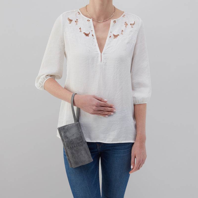 Keen Continental Wallet in Buffed Leather - Grey