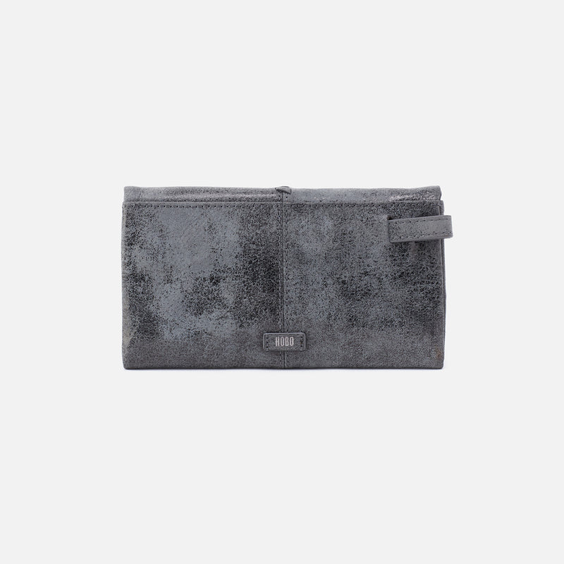 Keen Continental Wallet in Buffed Leather - Grey