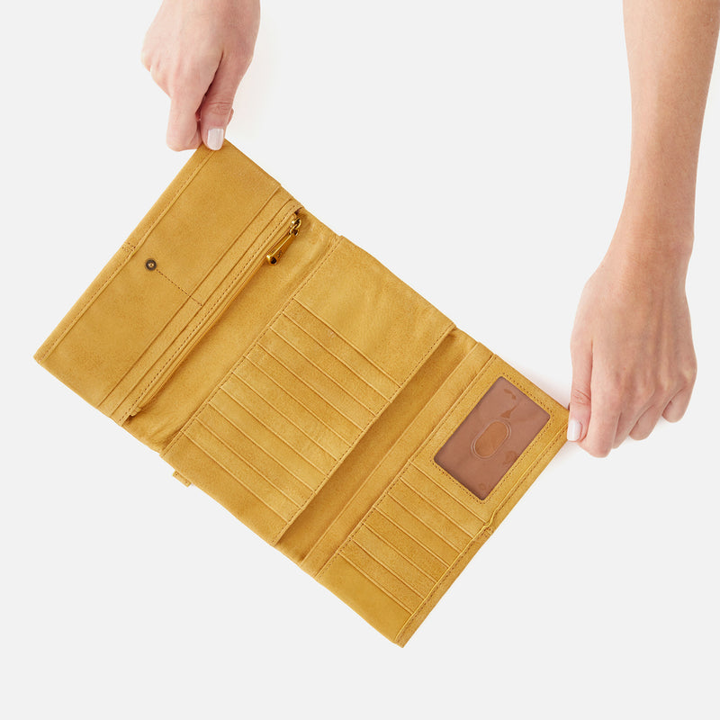 Keen Continental Wallet in Buffed Leather - Honeycomb