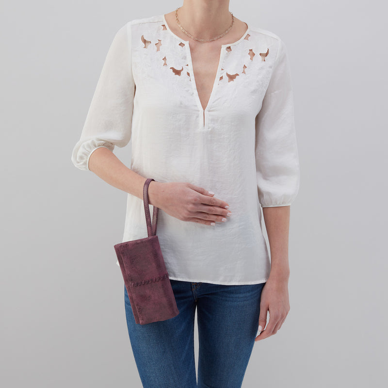 Keen Continental Wallet in Buffed Leather - Plum