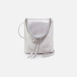 Fern Crossbody in Metallic Leather - Silver
