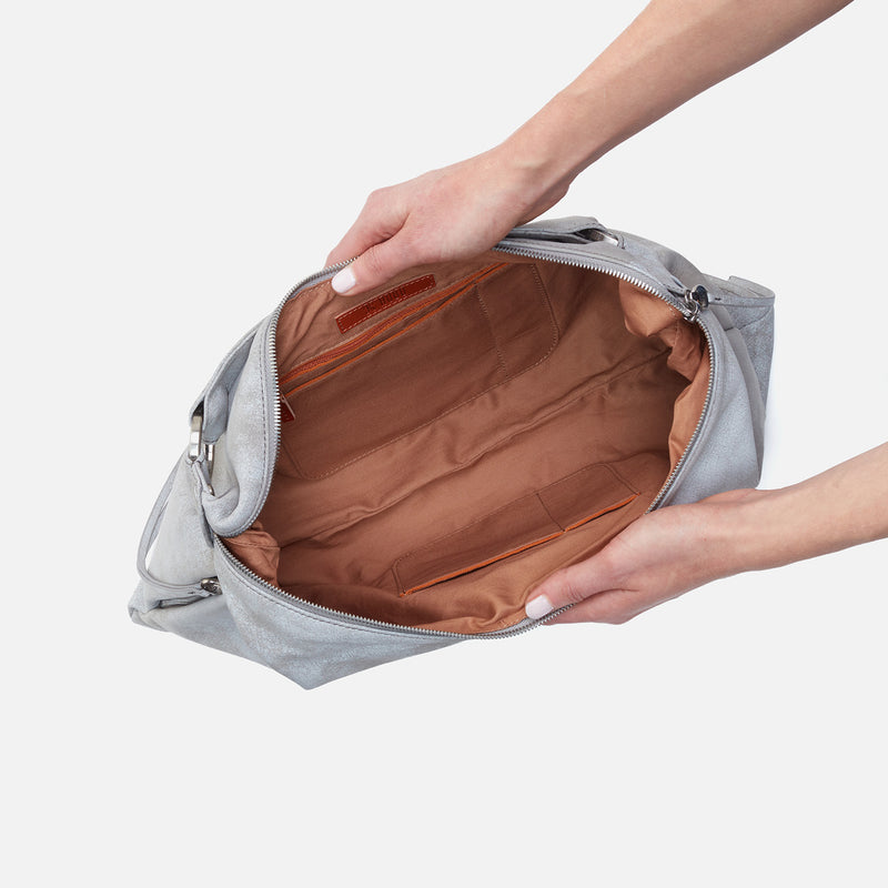 Paulette Shoulder Bag in Buffed Leather - Olive Oil