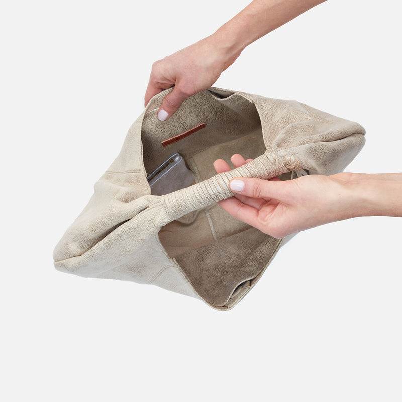 Eclipse Medium Hobo in Metallic Leather - Gold