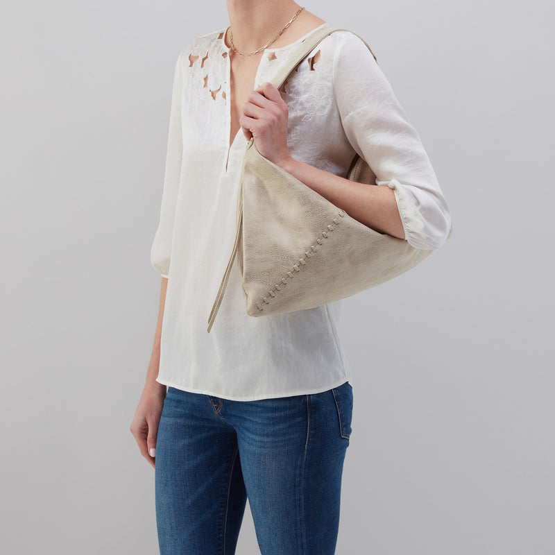 Paulette Shoulder Bag in Metallic Leather - Gold