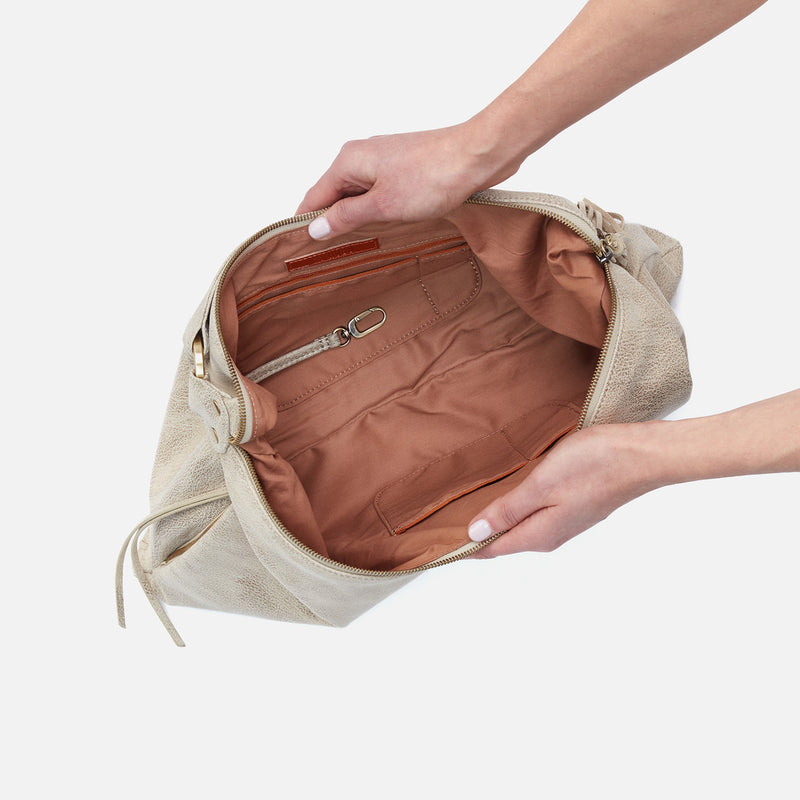 Paulette Shoulder Bag in Metallic Leather - Gold