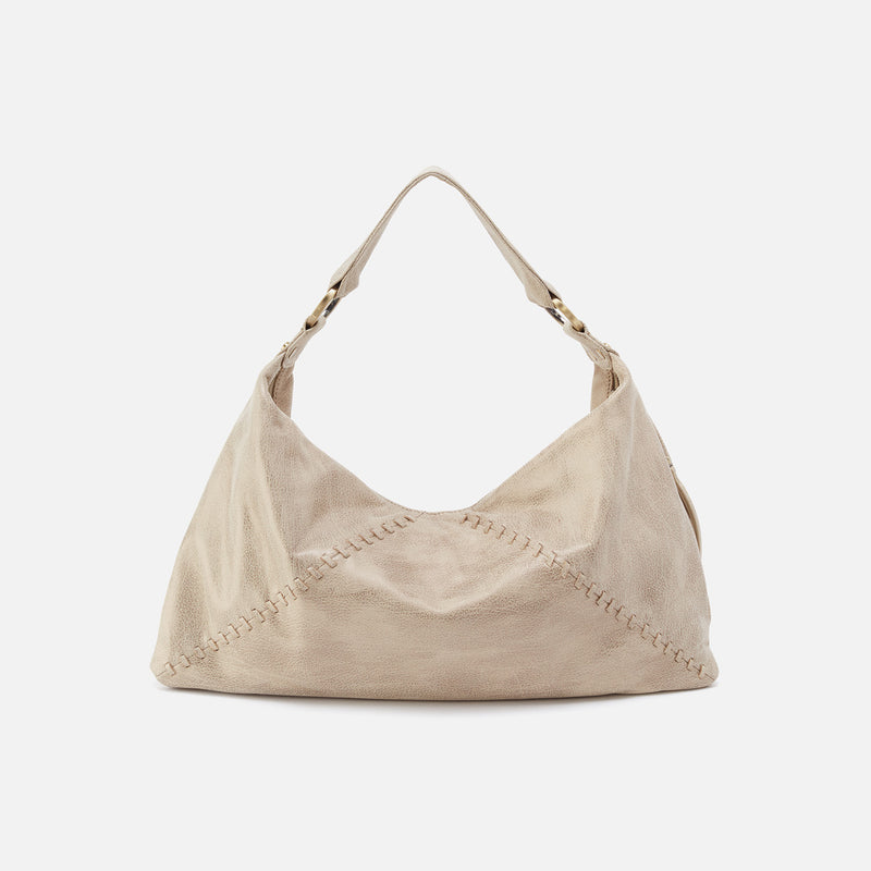 Paulette Shoulder Bag in Metallic Leather - Gold