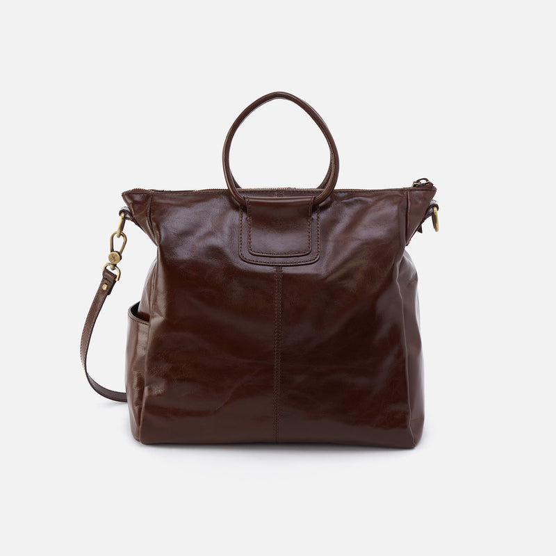 Sheila Large Satchel in Patchwork Leather - Mocha Multi