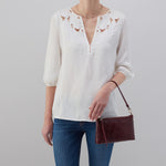 Darcy Crossbody in Deboss Leather - Merlot