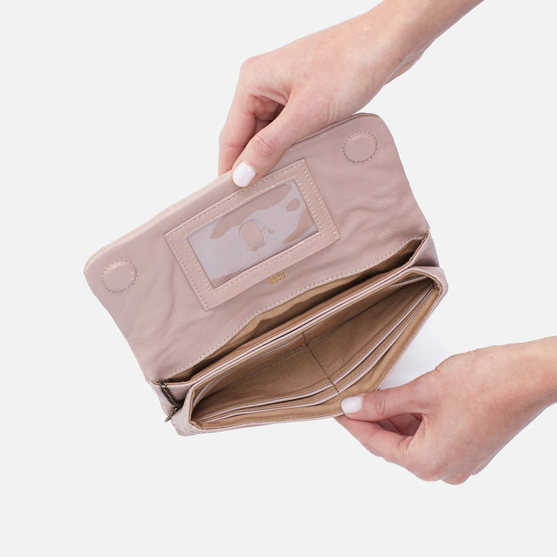 Advent Continental Wallet in Soft Leather - Rose