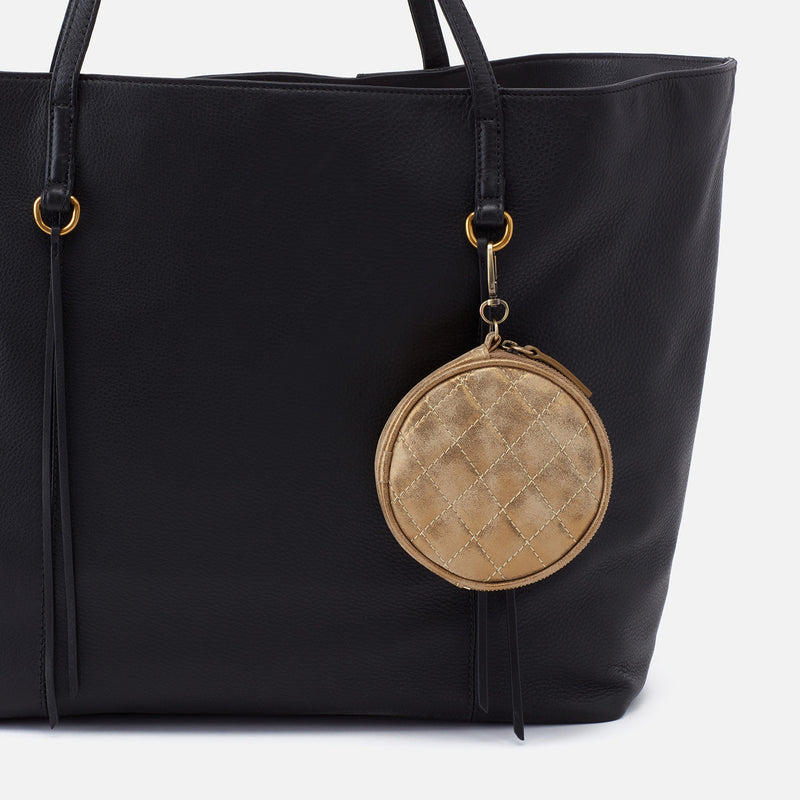 Revolve Clip Pouch in Metallic Soft Leather - Golden Cloud