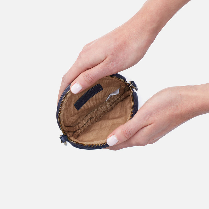 Revolve Clip Pouch in Soft Leather - Navy