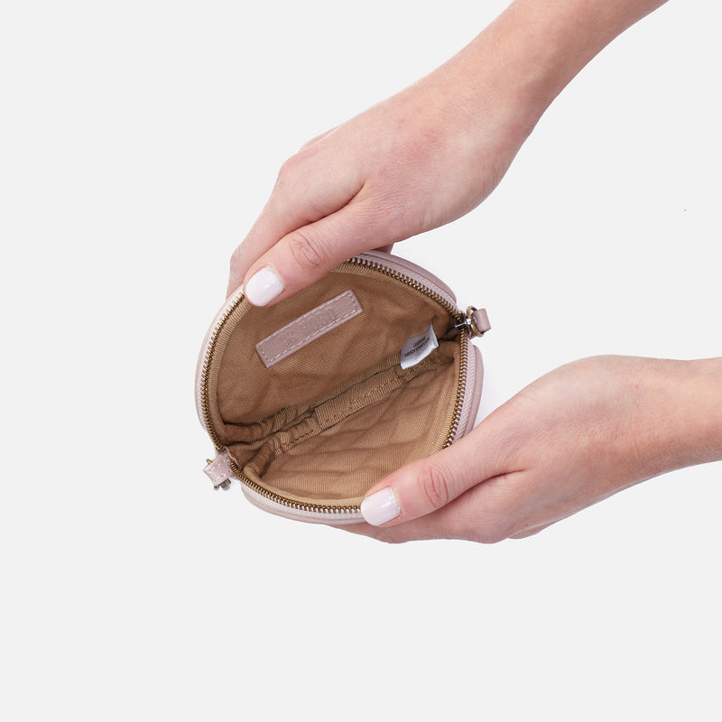 Revolve Clip Pouch in Soft Leather - Rose