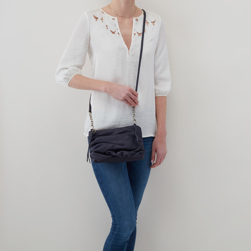 Dare Crossbody in Soft Leather - Navy
