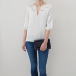 Dare Crossbody in Soft Leather - Navy