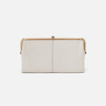 Lauren Clutch-Wallet in Pebbled Leather - Powder White