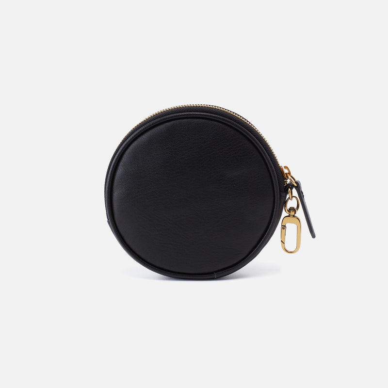 Revolve Clip Pouch in Pebbled Leather - Black