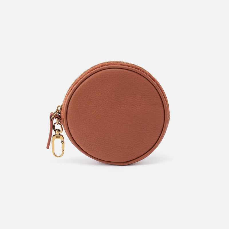 Revolve Clip Pouch in Pebbled Leather - Cashew