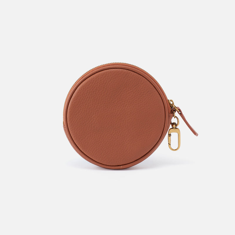 Revolve Clip Pouch in Pebbled Leather - Cashew