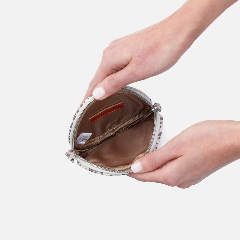 Revolve Clip Pouch in Printed Leather - Cheetah Print