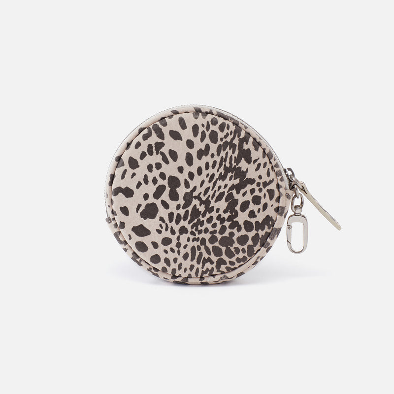 Revolve Clip Pouch in Printed Leather - Cheetah Print