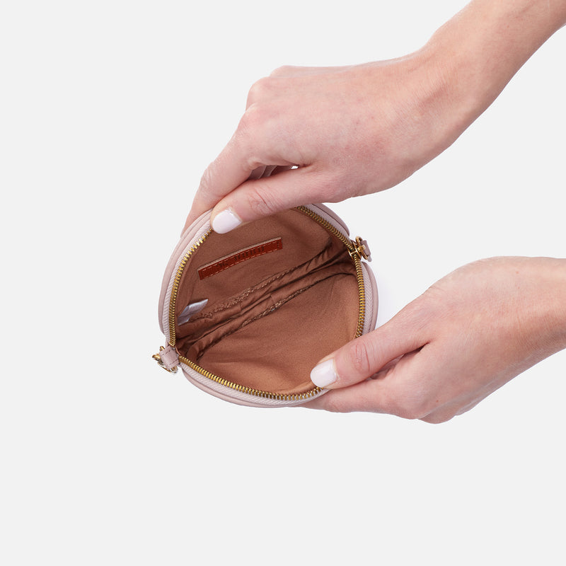 Revolve Clip Pouch in Pebbled Leather - Lotus