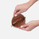 Revolve Clip Pouch in Pebbled Leather - Powder White