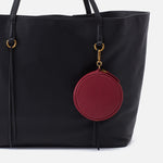 Revolve Clip Pouch in Pebbled Leather - Sangria