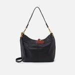 Pier Shoulder Bag in Pebbled Leather - Black