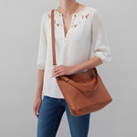 Pier Shoulder Bag in Pebbled Leather - Cashew