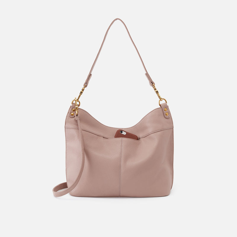 Pier Shoulder Bag in Pebbled Leather - Lotus