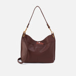 Pier Shoulder Bag in Pebbled Leather - Mahogany