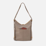 Merrin Convertible Backpack in Pebbled Leather - Graphite