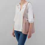 Merrin Convertible Backpack in Pebbled Leather - Lotus