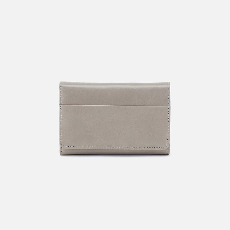 Jill Trifold Wallet in Polished Leather - Driftwood