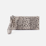Vida Wristlet in Printed Leather - Cheetah Print