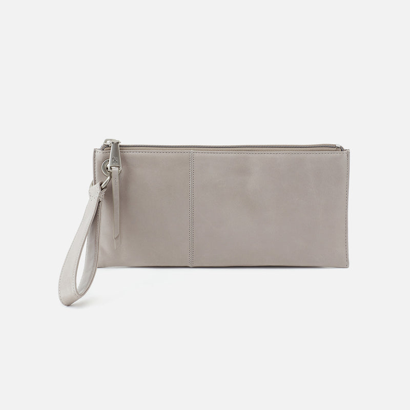 Vida Wristlet in Polished Leather - Driftwood