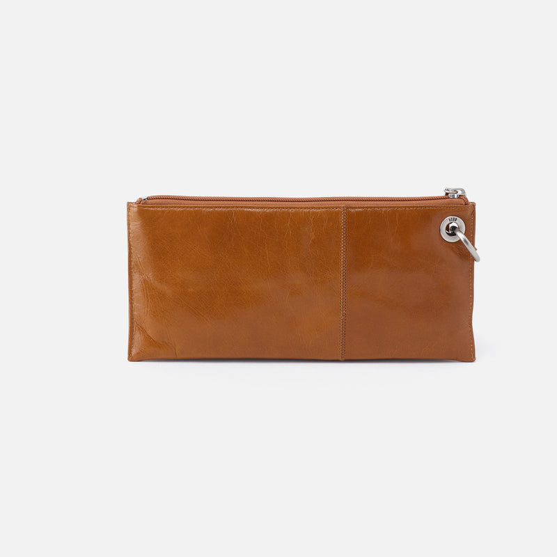 Vida Wristlet in Polished Leather - Truffle