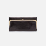 Rachel Continental Wallet in Polished Leather - Black