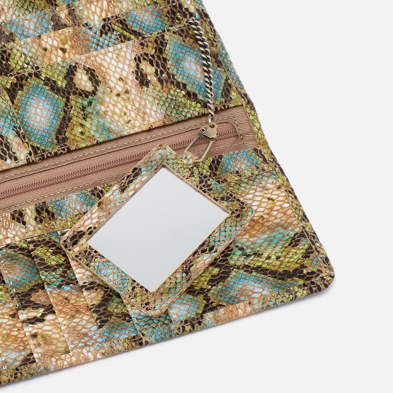 Rachel Continental Wallet in Printed Leather - Garden Snake